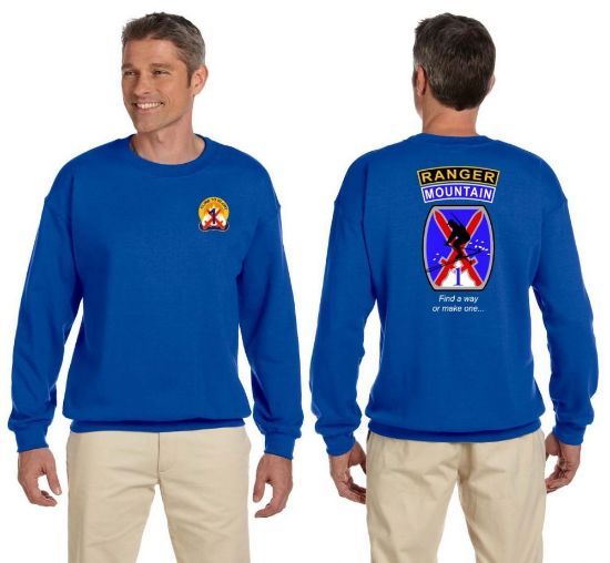 Mountain Ranger Blue Crew Neck Sweatshirt