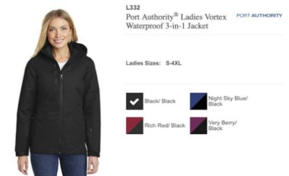 Syracuse Airport Embroidered Port Authority Ladies Vortex Waterproof 3-in-1 Jacket