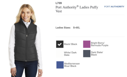 Syracuse Airport Embroidered Port Authority Ladies Puffy Vest