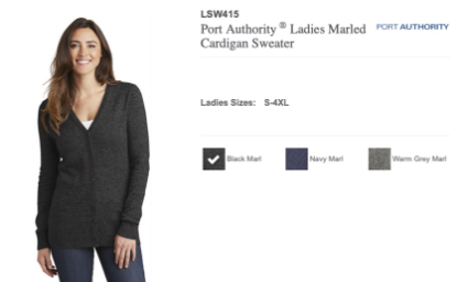 Syracuse Airport Embroidered Port Authority Ladies Marled Cardigan Sweater