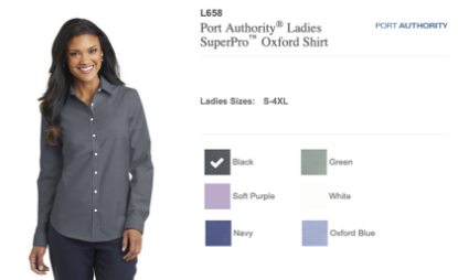Syracuse Airport Embroidered Port Authority Ladies SuperPro Oxford Shirt
