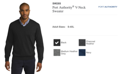 Syracuse Airport Embroidered Port Authority V-Neck Sweater