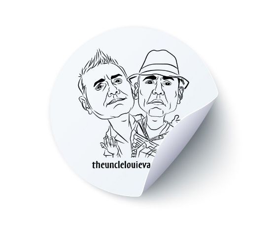Uncle Louie Heads 3x3 Inch Sticker 3 for $10