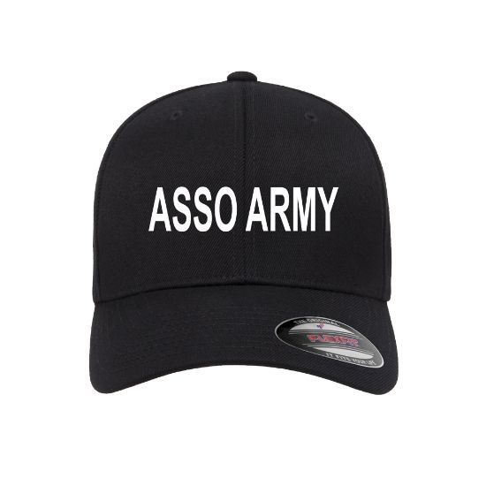 ASSO ARMY Embroidered Flexfit Fitted Ball Cap