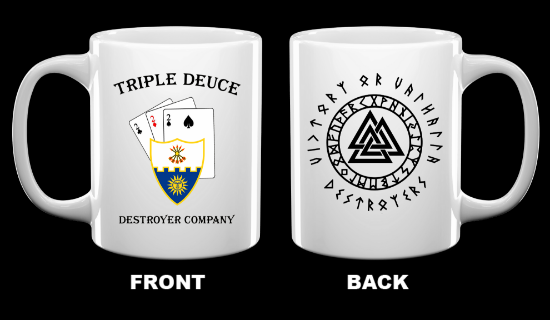 Triple Deuce Victory or Valhalla Set of 2 Mugs