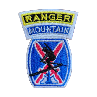 Mountain Ranger Fort Drum Embroidered Patch Set of 3
