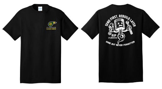 Clarkson Piston Black Cotton T-Shirt