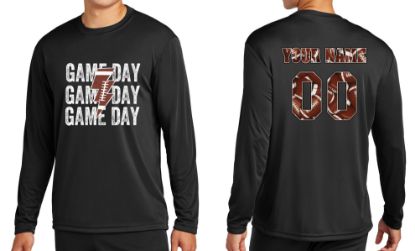 Personalized Game Day Dry-fit Long Sleeve Shirt