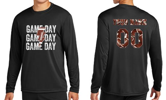 Personalized Game Day Dry-fit Long Sleeve Shirt