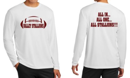 Valley Stallions Football Dry-fit Long Sleeve Shirt
