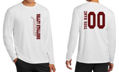 Personalized Valley Stallions Side Printed Dry-fit Long Sleeve Shirt