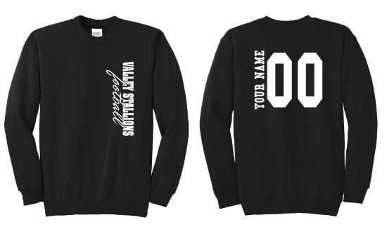 Personalized Valley Stallions Side Printed Crewneck Sweatshirt