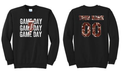 Personalized Game Day Crewneck Sweatshirt