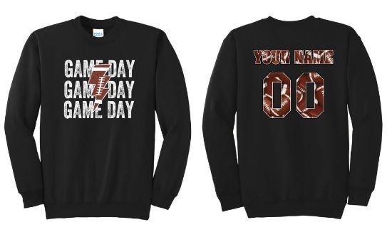 Personalized Game Day Crewneck Sweatshirt