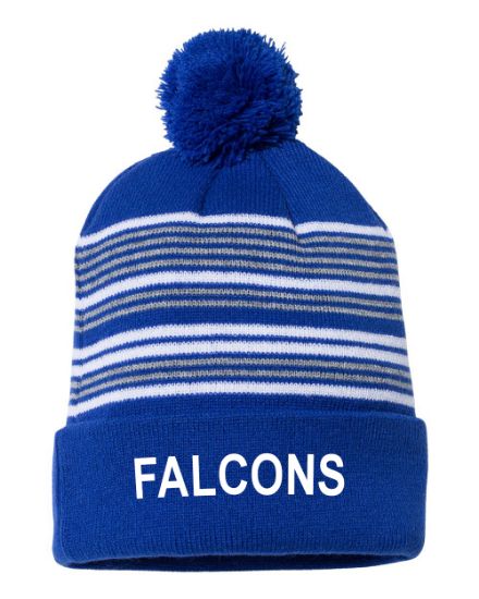 Falcons Embroidered PomPom Beanie