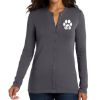 Women's Pawprint Embroidered Button Cardigan