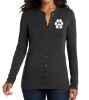 Women's Pawprint Embroidered Button Cardigan