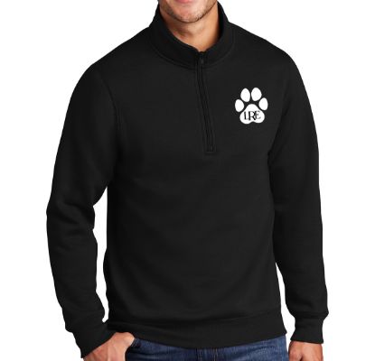 Adult Pawprint Embroidered 1/4 Zip Sweatshirt
