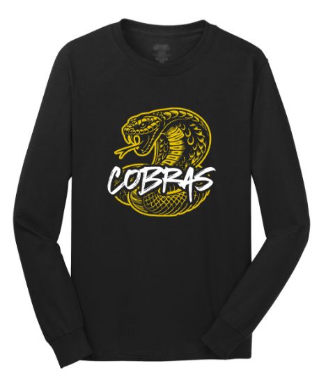 Cobras Cotton Long Sleeve Shirt (Youth and Adult Sizes)