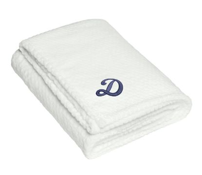 Dingers "D" Embroidered Plush Blanket